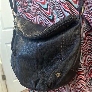 The Sak Brown Crossbody Bag with Pebbled Texture